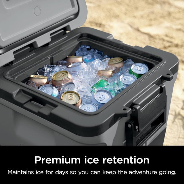 Ninja FrostVault Cooler with Wheels – 45QT – Insulated Hard Cooler with Temp Dry Storage Drawer