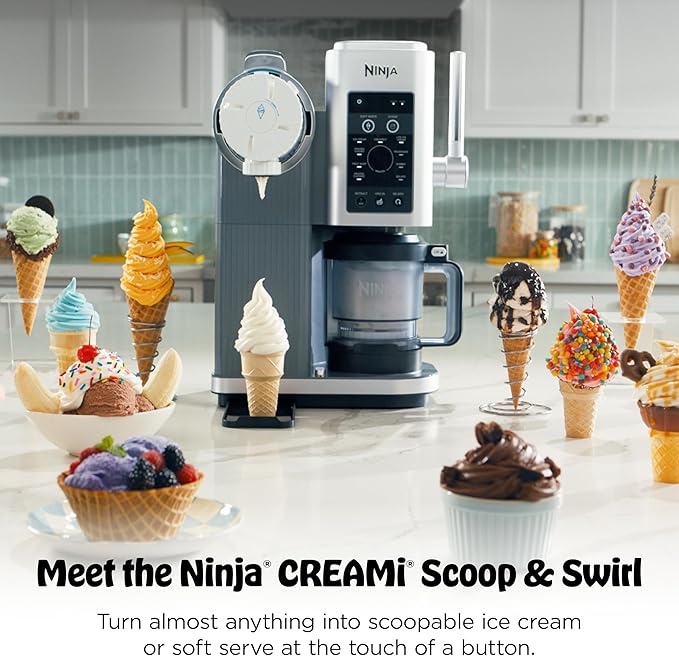 Ninja CREAMi Swirl Soft Serve Ice Cream Maker