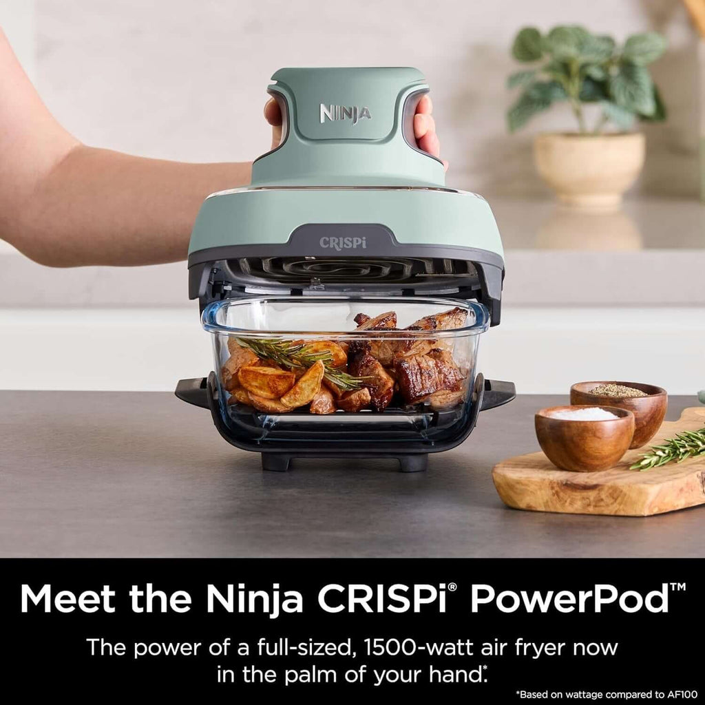 Ninja Crispi 4-in-1 Glass Air Fryer 450°F Non-Toxic 4QT & 6-Cup Glass Containers w/Lids