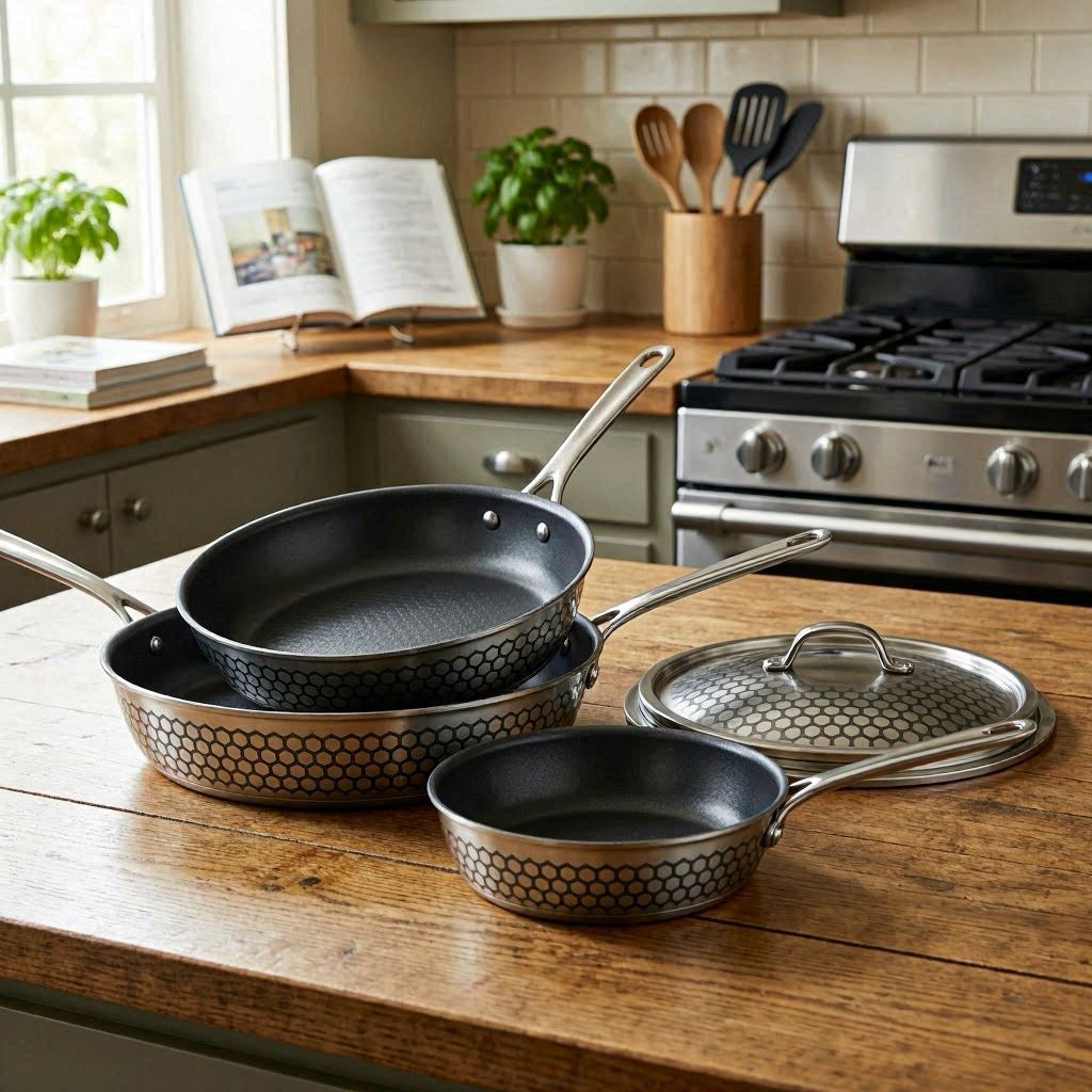 HexClad Hybrid Nonstick 6-Piece Fry Pan Set