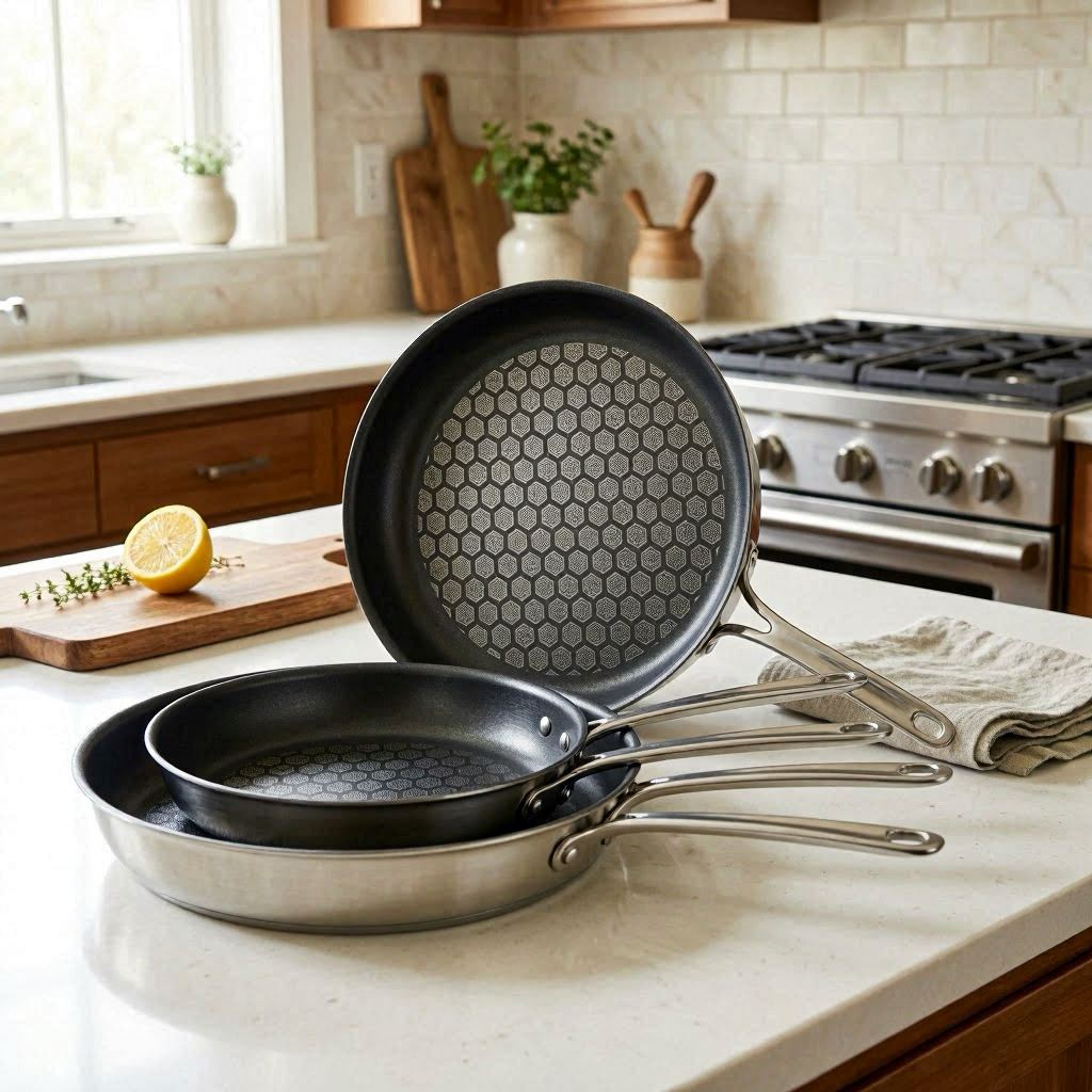HexClad Hybrid Nonstick 6-Piece Fry Pan Set