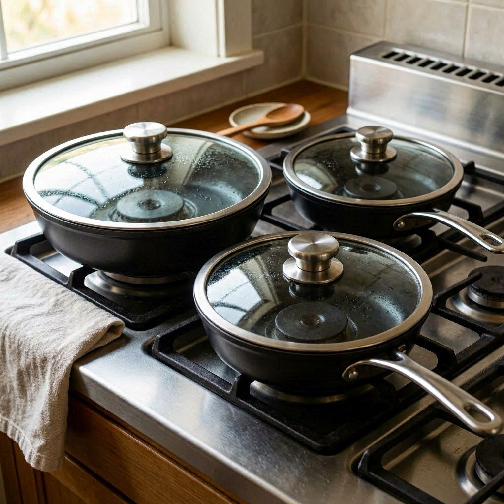 Frying Pans with Tempered Glass Lids