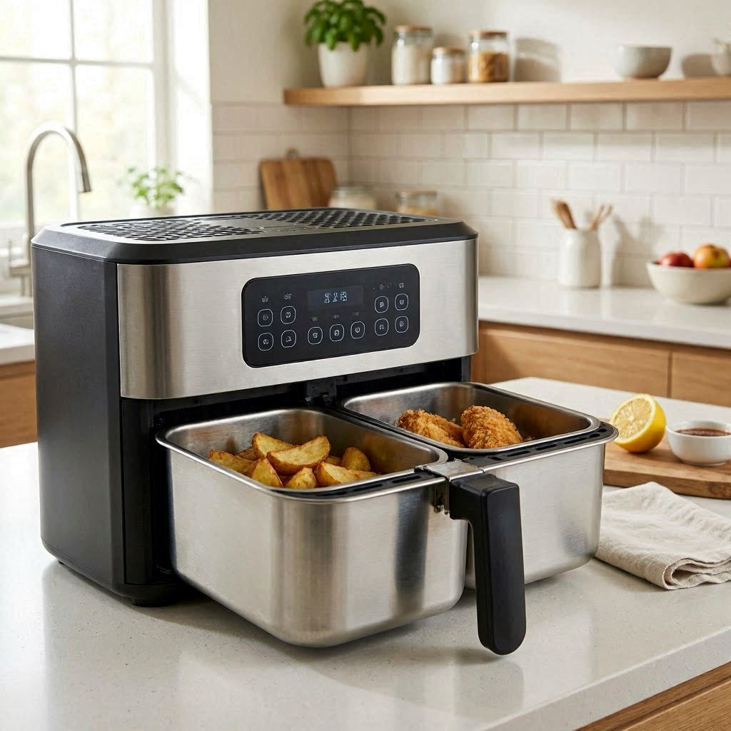 Ninja DZ090 Foodi 6 Quart 5-in-1 DualZone 2-Basket Air Fryer
